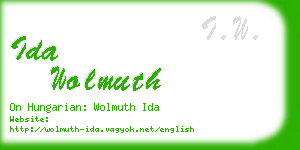 ida wolmuth business card